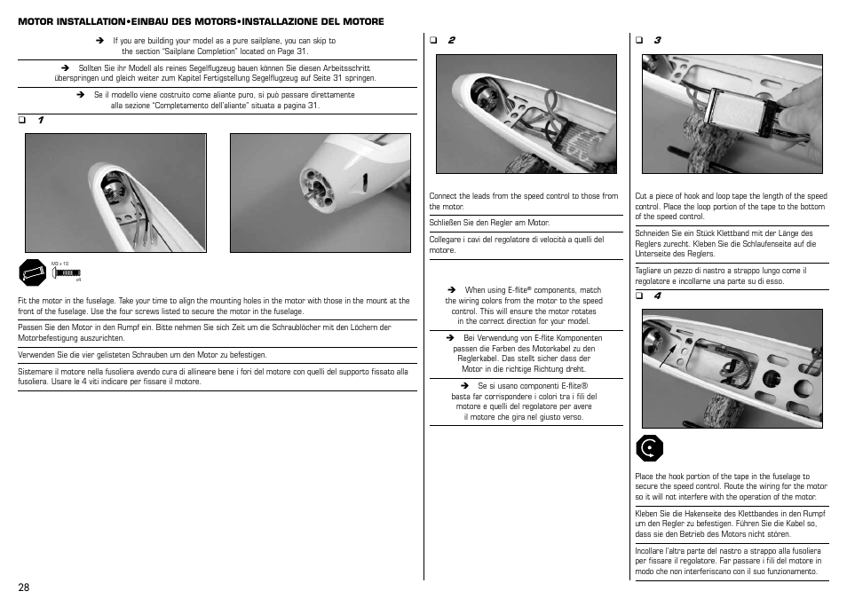 E-flite Mystique RES 2.9m ARF User Manual | Page 28 / 52