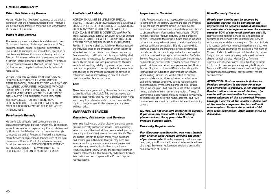 E-flite Mystique RES 2.9m ARF User Manual | Page 46 / 52