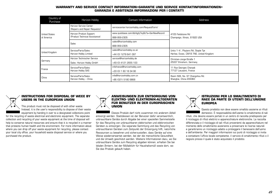E-flite Mystique RES 2.9m ARF User Manual | Page 49 / 52