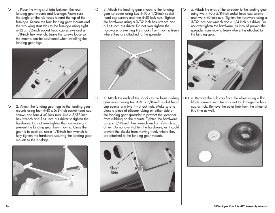 E-flite Super Cub 25e ARF User Manual | Page 16 / 48