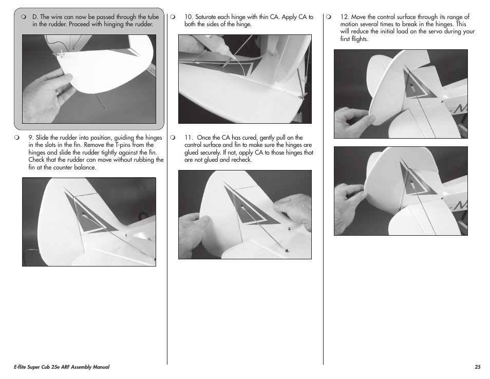 E-flite Super Cub 25e ARF User Manual | Page 25 / 48