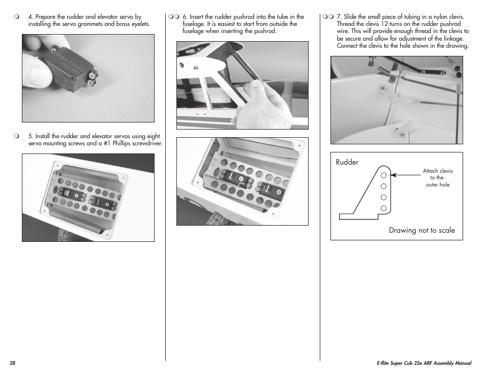 E-flite Super Cub 25e ARF User Manual | Page 28 / 48