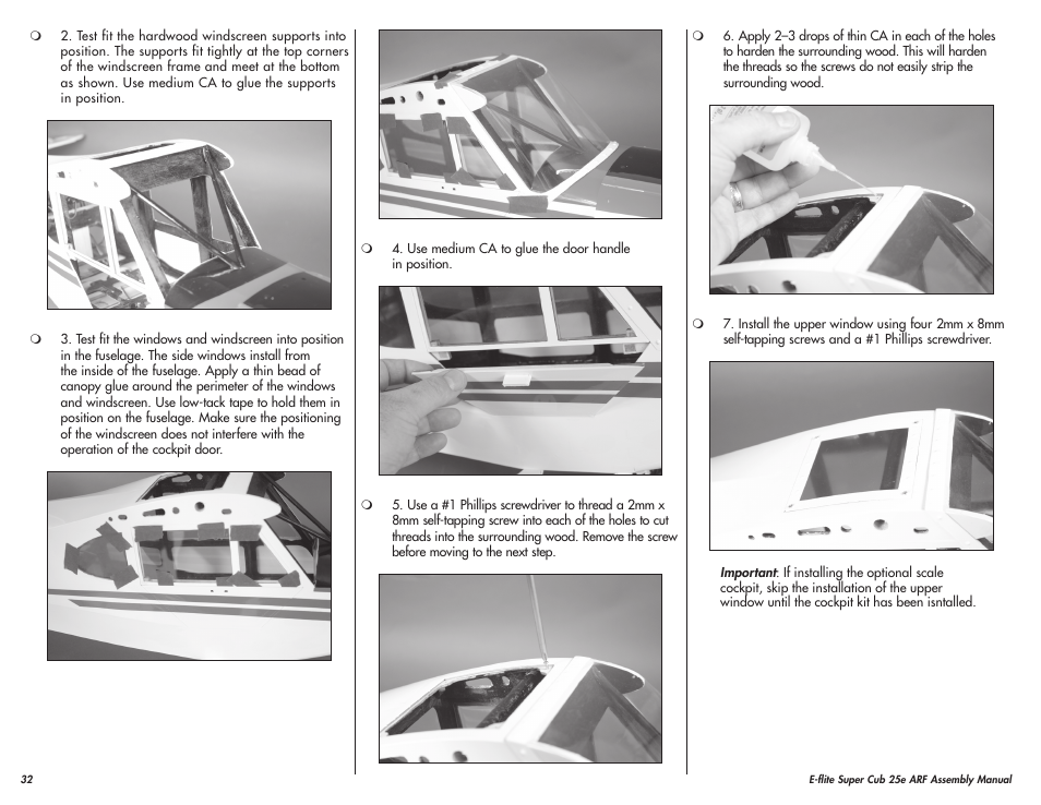 E-flite Super Cub 25e ARF User Manual | Page 32 / 48