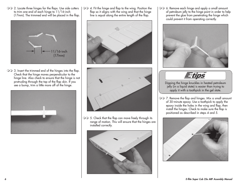 E-flite Super Cub 25e ARF User Manual | Page 6 / 48