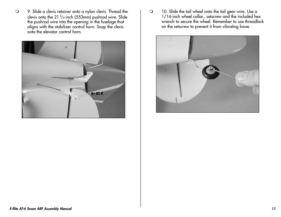 E-flite AT-6 Texan 25 ARF User Manual | Page 11 / 52