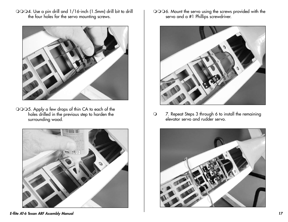 E-flite AT-6 Texan 25 ARF User Manual | Page 17 / 52