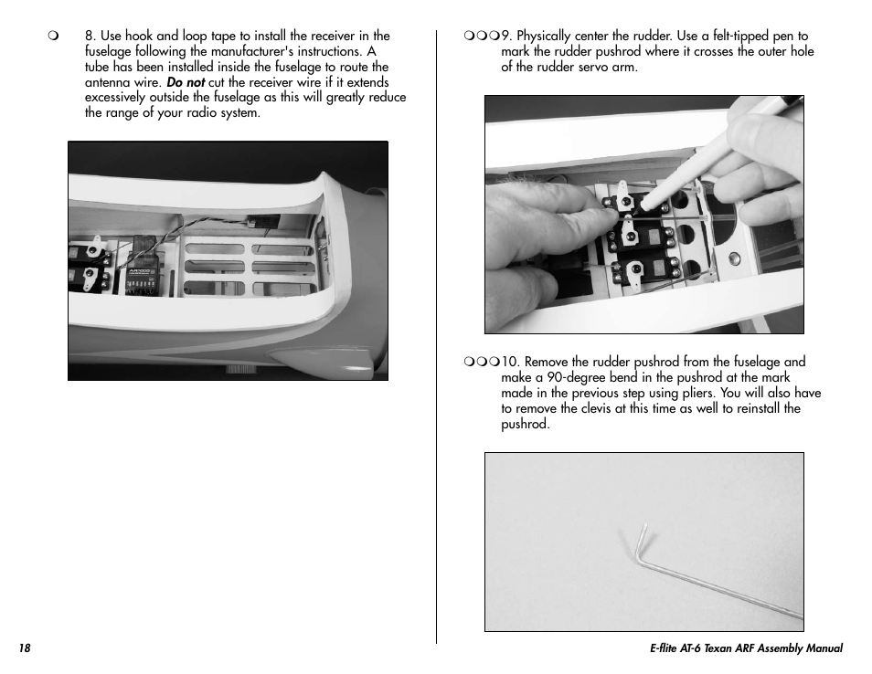 E-flite AT-6 Texan 25 ARF User Manual | Page 18 / 52