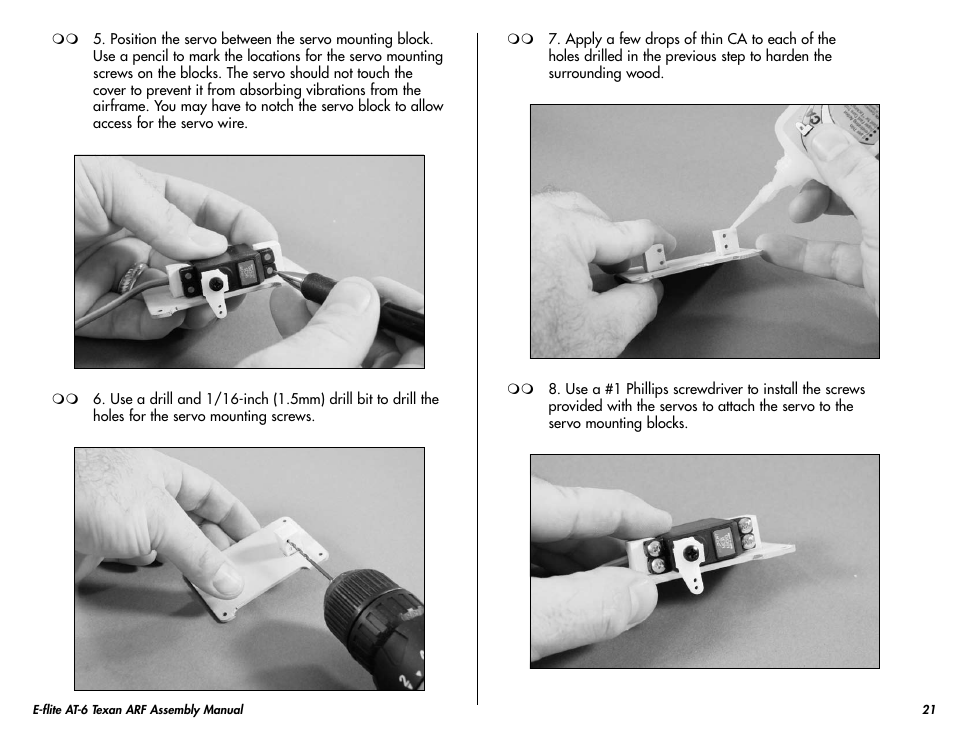 E-flite AT-6 Texan 25 ARF User Manual | Page 21 / 52