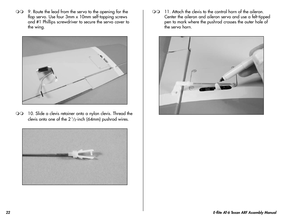 E-flite AT-6 Texan 25 ARF User Manual | Page 22 / 52