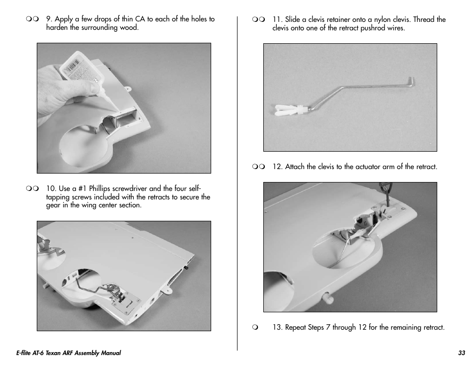 E-flite AT-6 Texan 25 ARF User Manual | Page 33 / 52