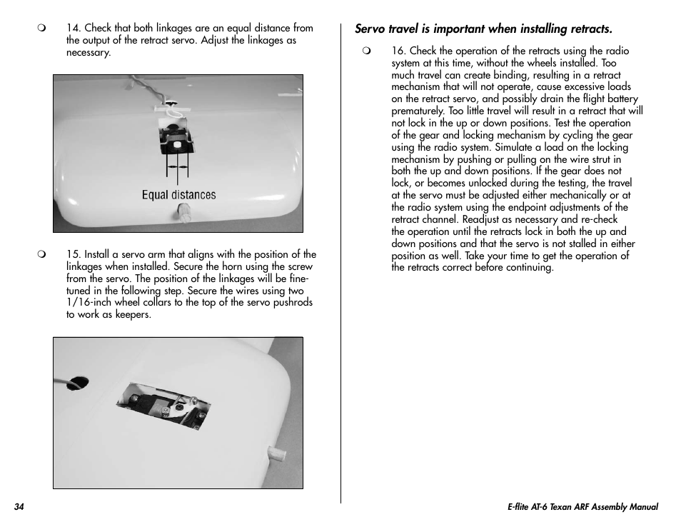 E-flite AT-6 Texan 25 ARF User Manual | Page 34 / 52