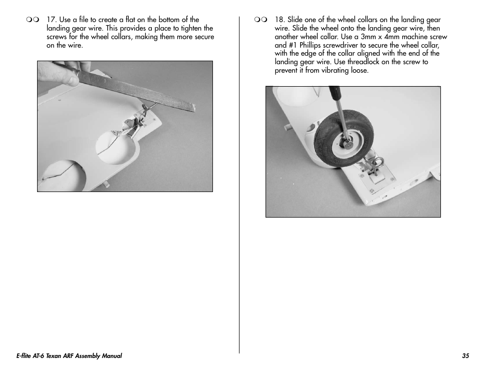 E-flite AT-6 Texan 25 ARF User Manual | Page 35 / 52