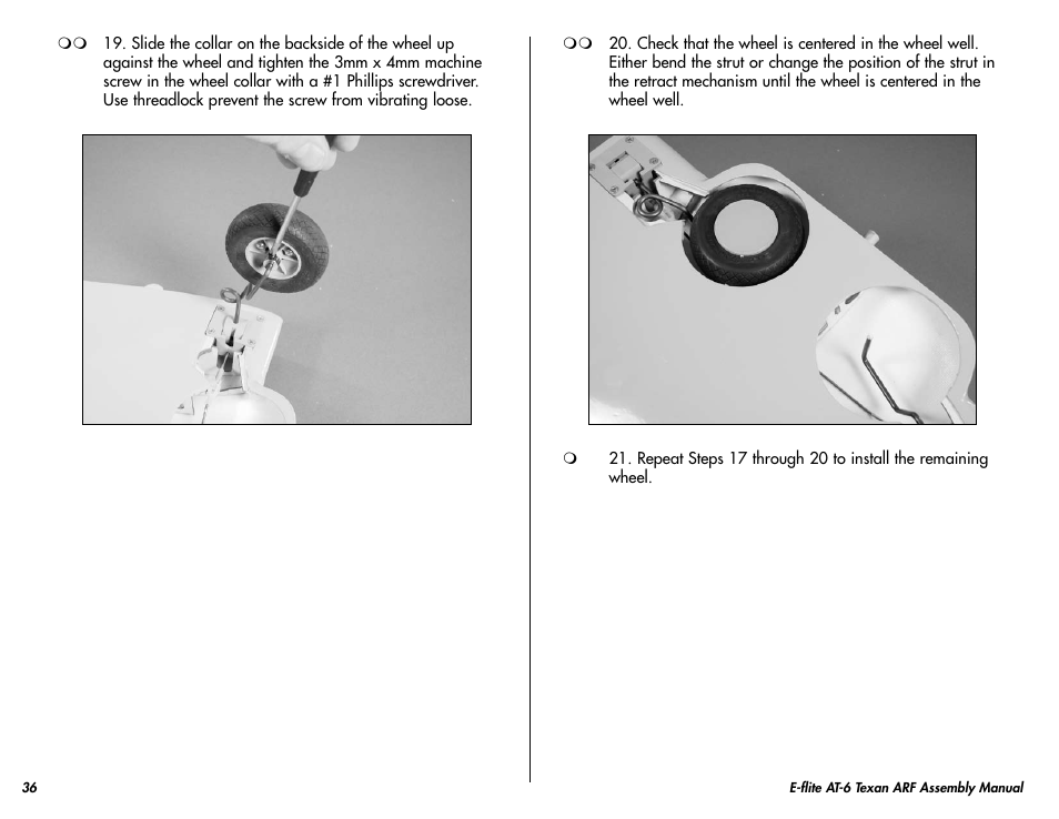 E-flite AT-6 Texan 25 ARF User Manual | Page 36 / 52