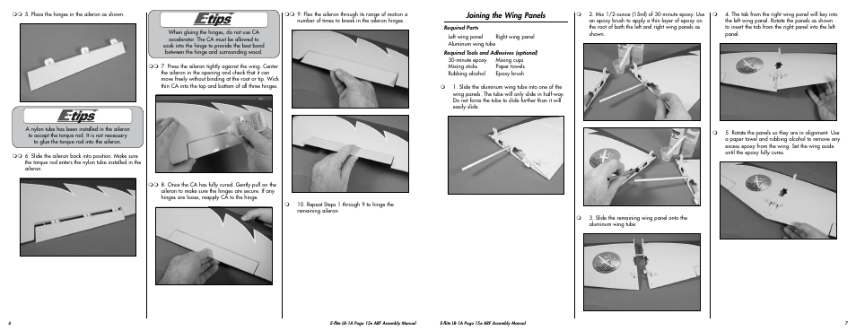 Joining the wing panels | E-flite LR-1A Pogo ARF 15e User Manual | Page 4 / 21