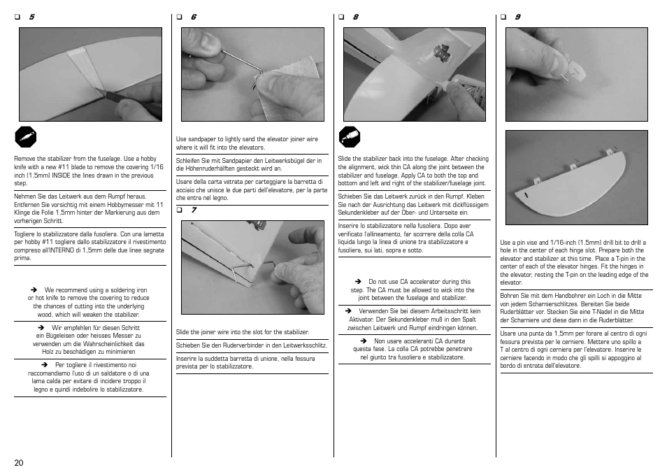 E-flite J-3 Cub 450 User Manual | Page 20 / 40