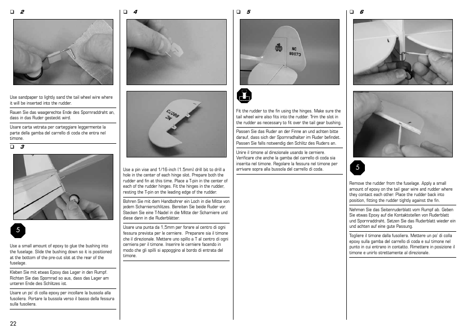 E-flite J-3 Cub 450 User Manual | Page 22 / 40