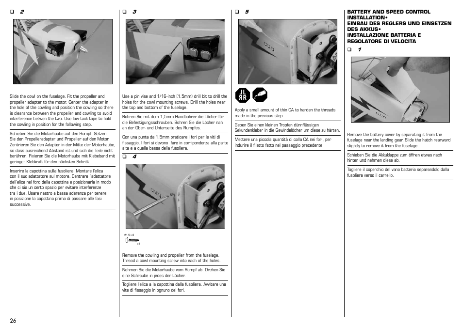 E-flite J-3 Cub 450 User Manual | Page 26 / 40