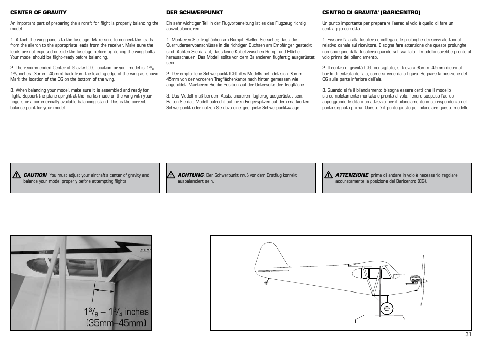 E-flite J-3 Cub 450 User Manual | Page 31 / 40