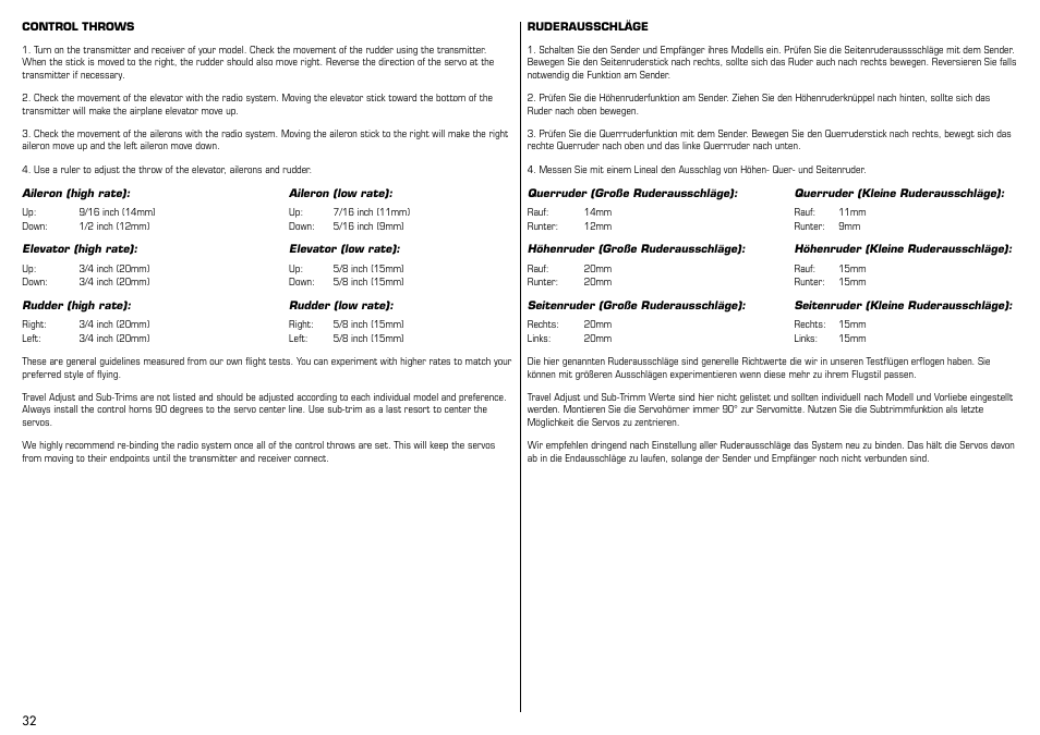 E-flite J-3 Cub 450 User Manual | Page 32 / 40