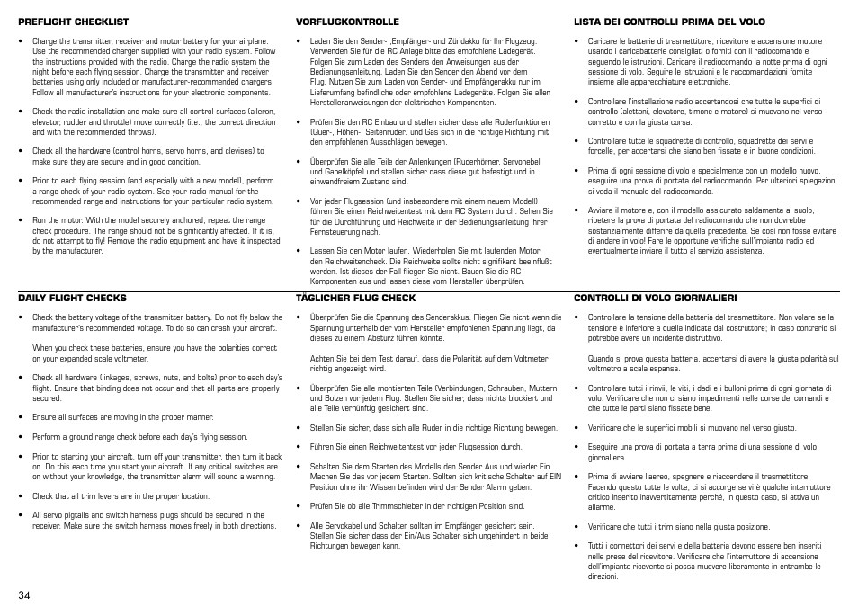 E-flite J-3 Cub 450 User Manual | Page 34 / 40