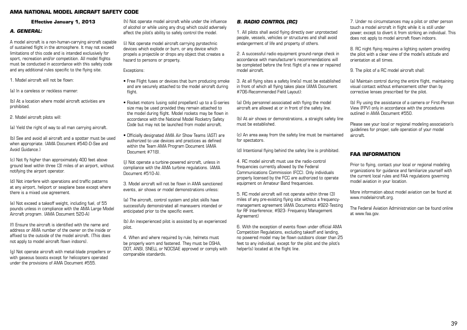 E-flite J-3 Cub 450 User Manual | Page 39 / 40