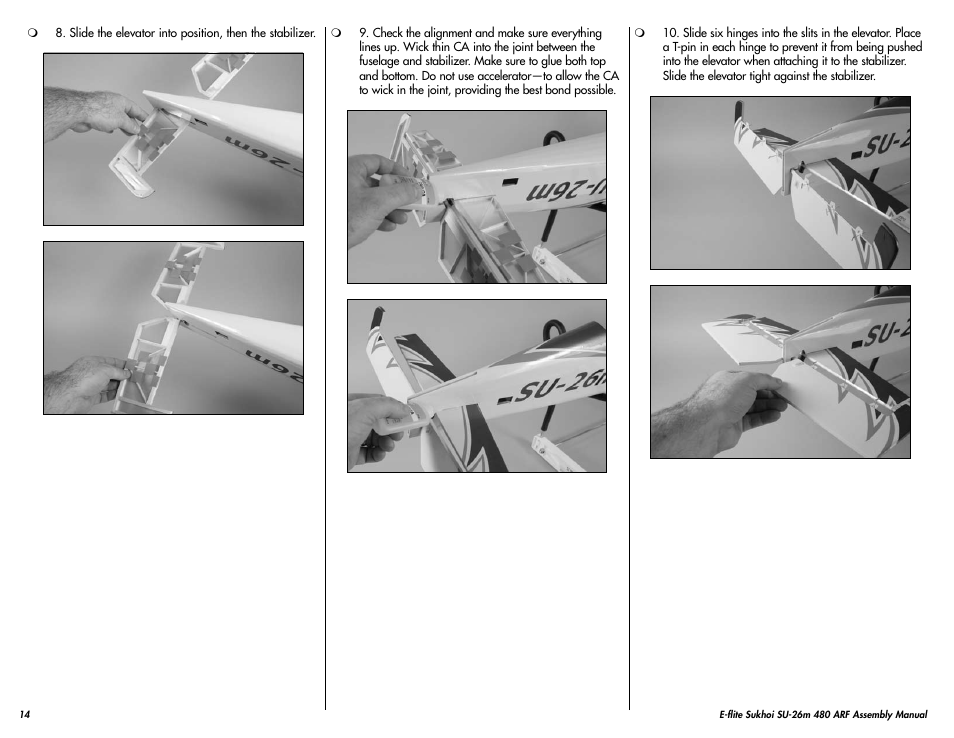 E-flite Sukhoi SU-26m 480 ARF User Manual | Page 14 / 28
