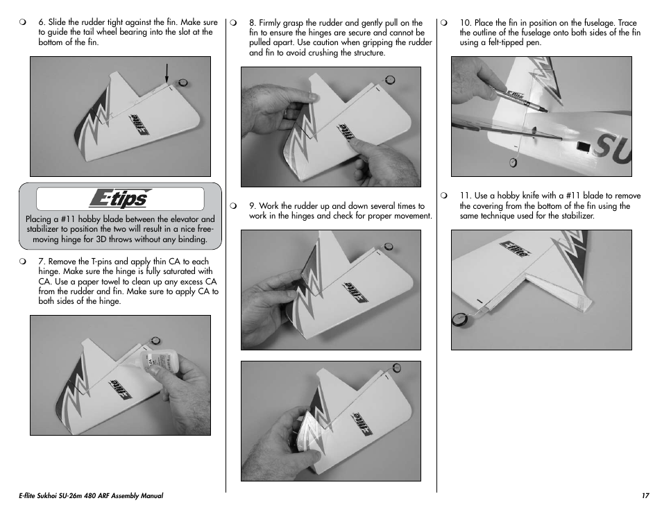 E-flite Sukhoi SU-26m 480 ARF User Manual | Page 17 / 28
