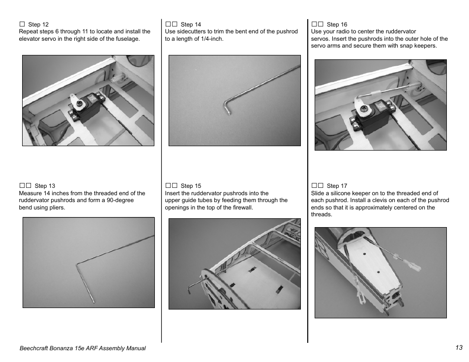 E-flite Beechcraft Bonanza 15e ARF User Manual | Page 13 / 60