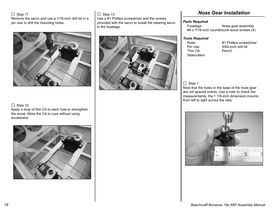 E-flite Beechcraft Bonanza 15e ARF User Manual | Page 18 / 60