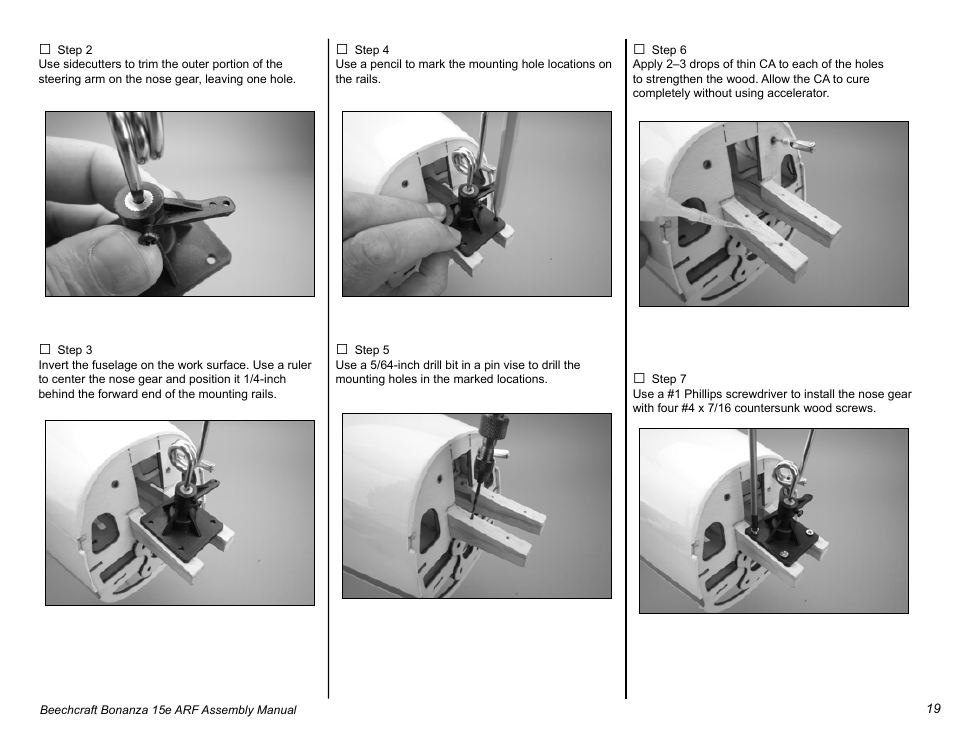 E-flite Beechcraft Bonanza 15e ARF User Manual | Page 19 / 60