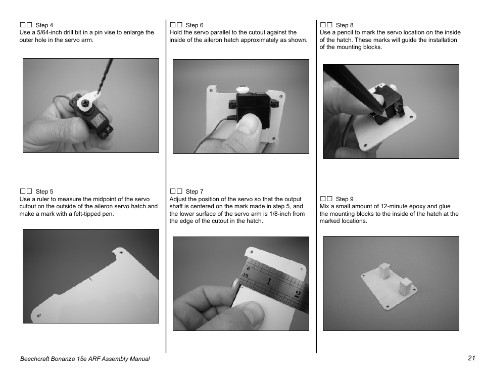 E-flite Beechcraft Bonanza 15e ARF User Manual | Page 21 / 60