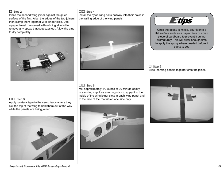 E-flite Beechcraft Bonanza 15e ARF User Manual | Page 29 / 60