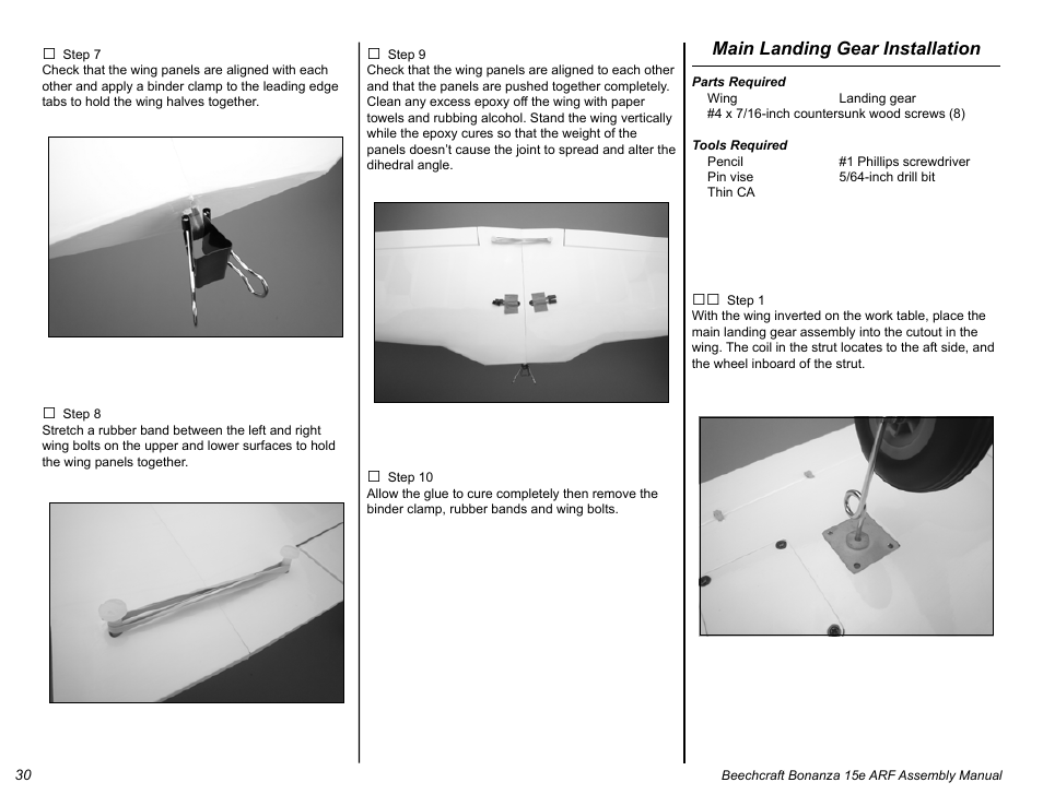 E-flite Beechcraft Bonanza 15e ARF User Manual | Page 30 / 60