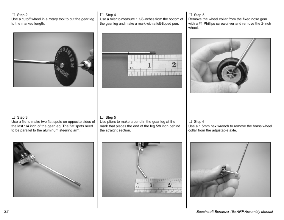 E-flite Beechcraft Bonanza 15e ARF User Manual | Page 32 / 60