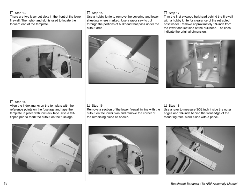 E-flite Beechcraft Bonanza 15e ARF User Manual | Page 34 / 60
