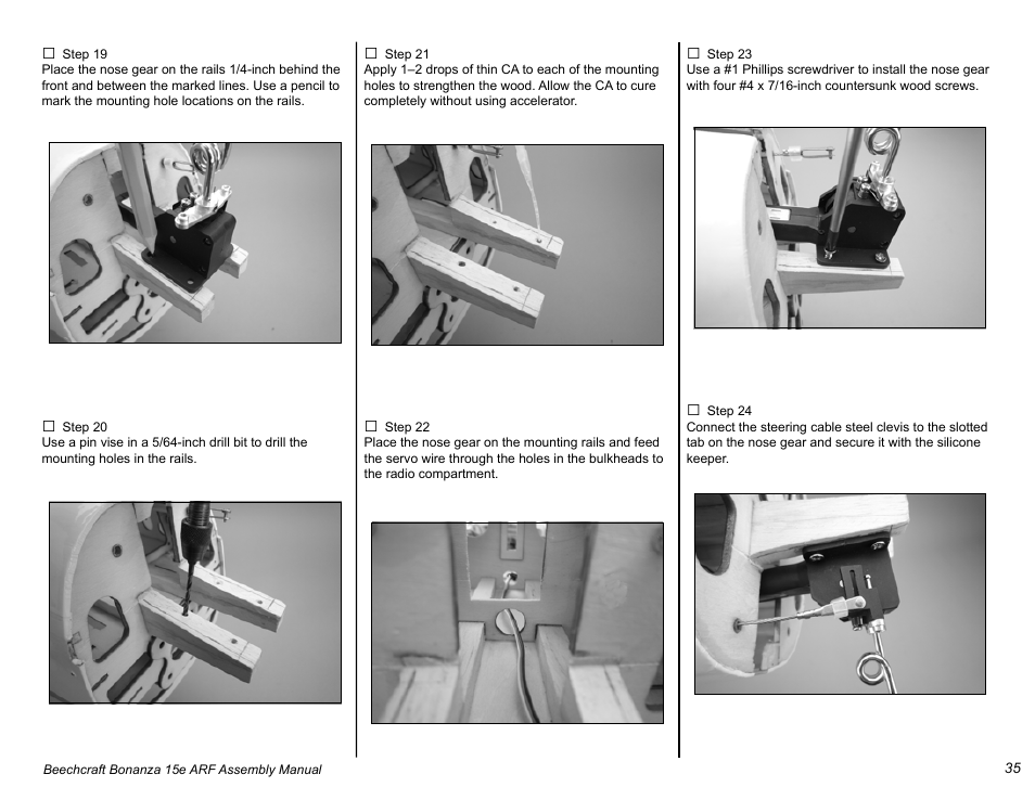 E-flite Beechcraft Bonanza 15e ARF User Manual | Page 35 / 60