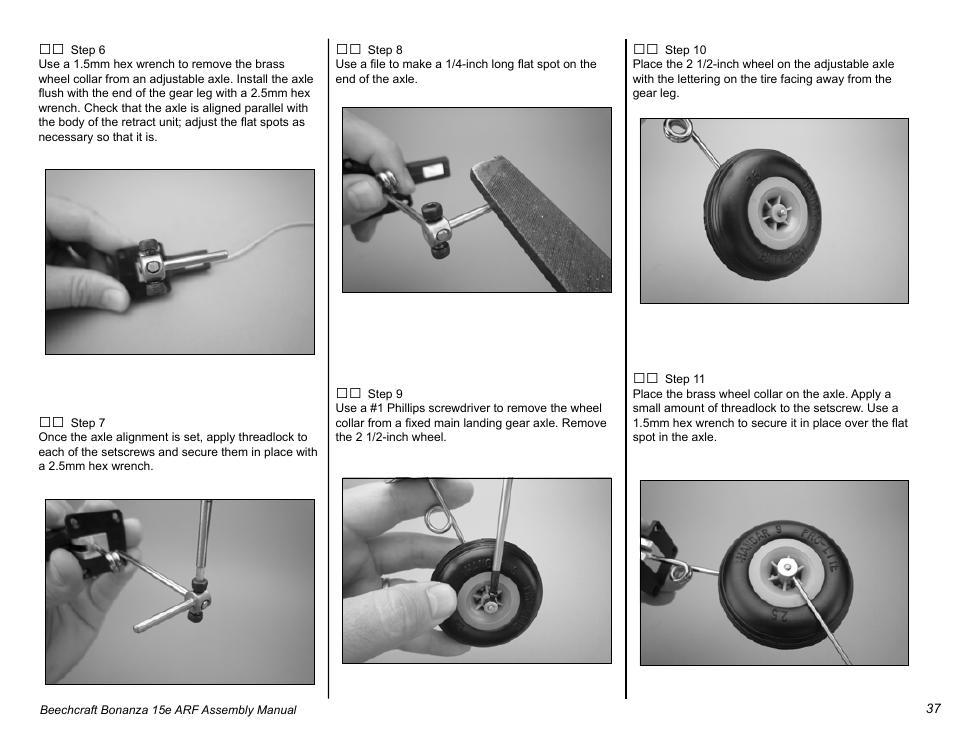 E-flite Beechcraft Bonanza 15e ARF User Manual | Page 37 / 60