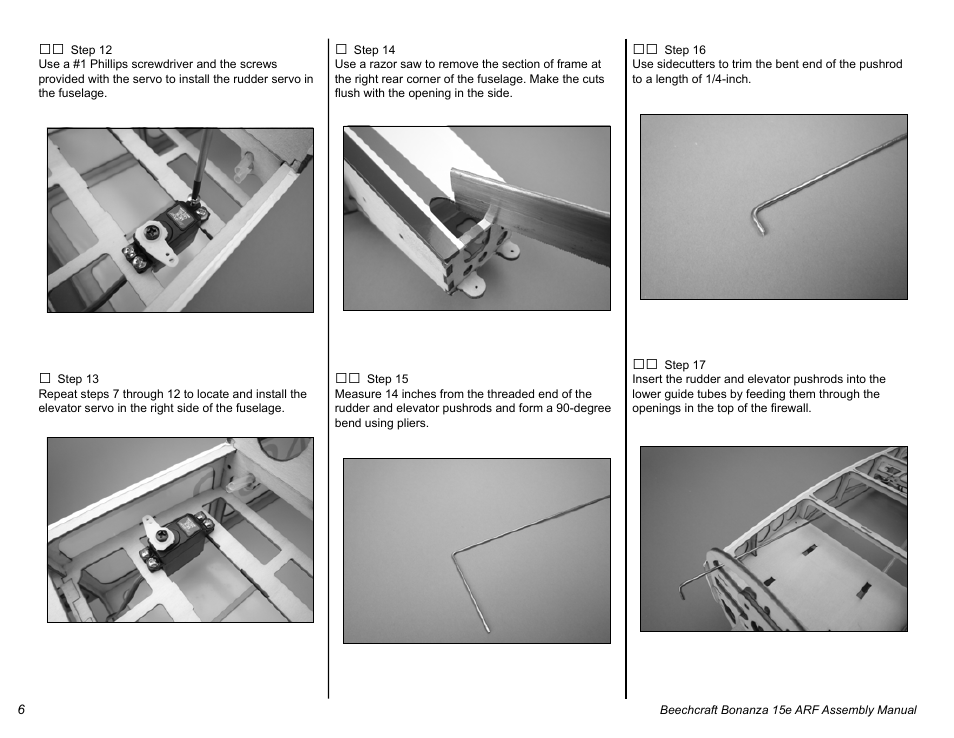 E-flite Beechcraft Bonanza 15e ARF User Manual | Page 6 / 60