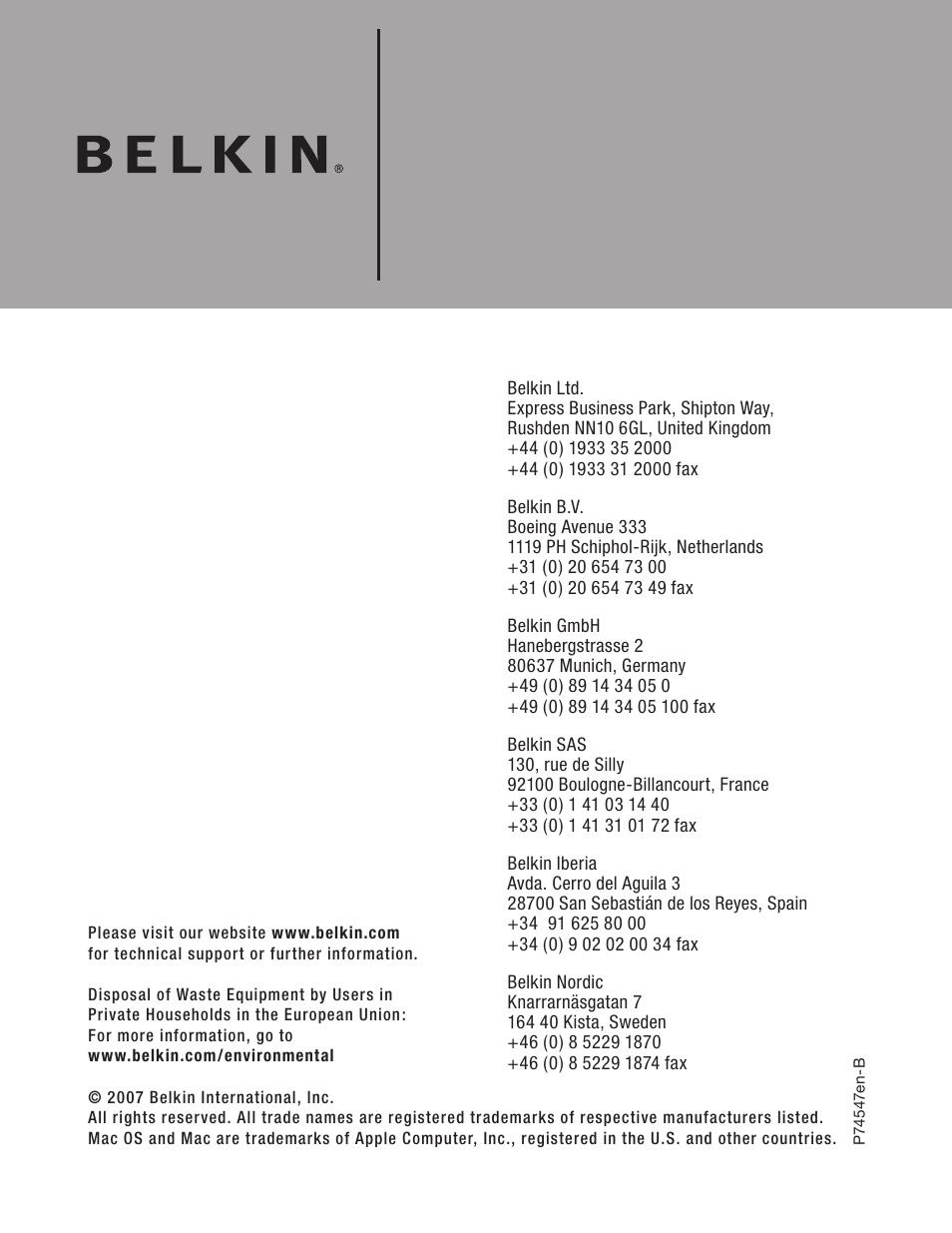 Belkin F5U249EA User Manual | Page 16 / 96