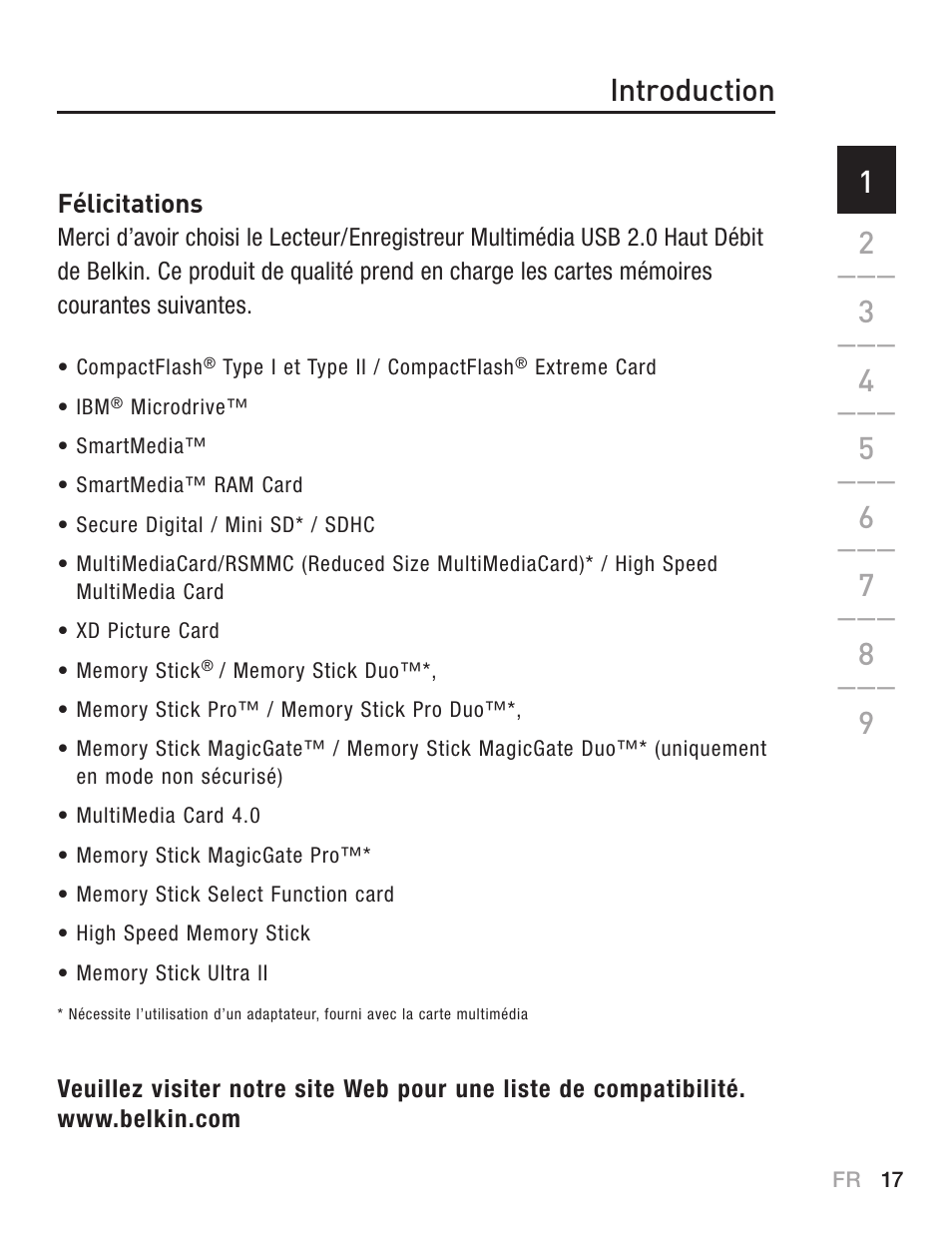 1 introduction | Belkin F5U249EA User Manual | Page 19 / 96