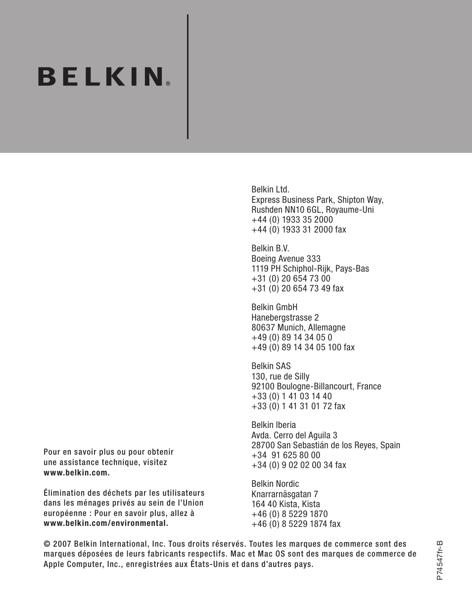 Belkin F5U249EA User Manual | Page 32 / 96