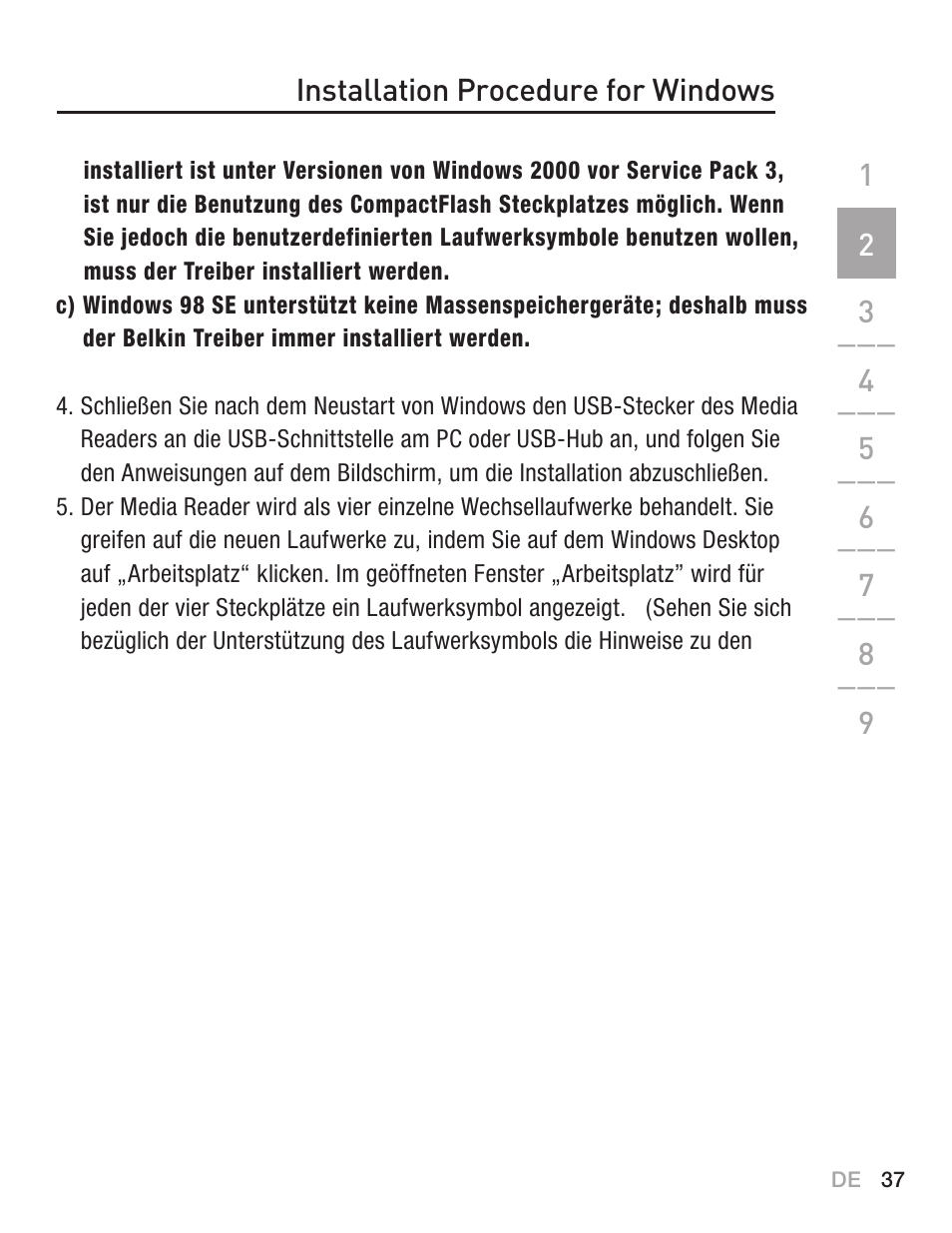 Belkin F5U249EA User Manual | Page 39 / 96