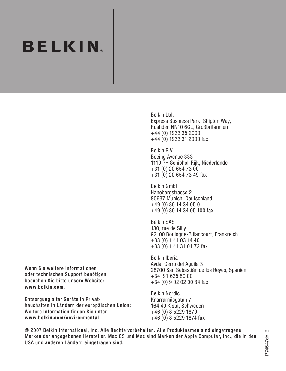 Belkin F5U249EA User Manual | Page 48 / 96