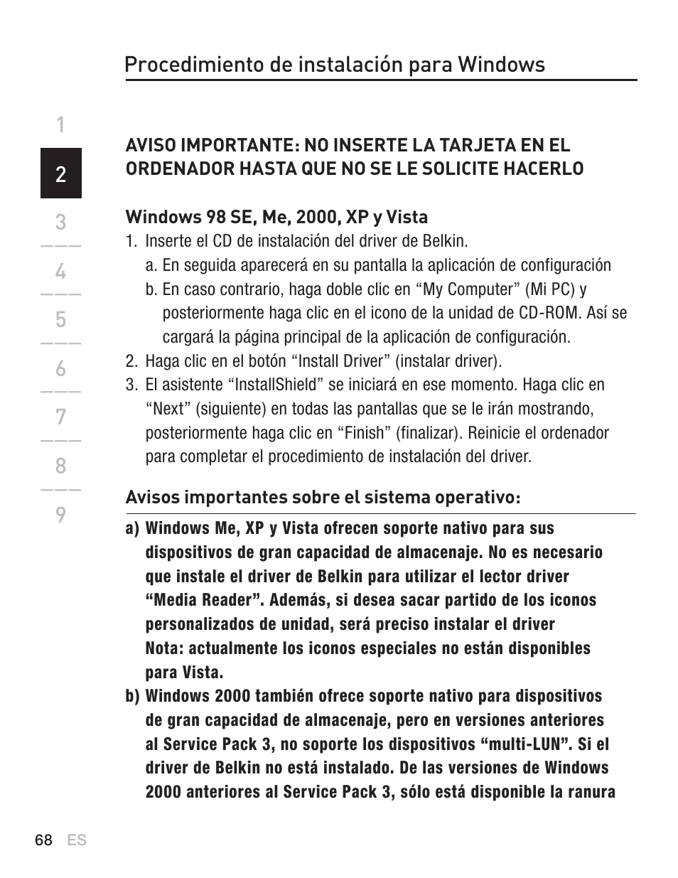 Belkin F5U249EA User Manual | Page 70 / 96