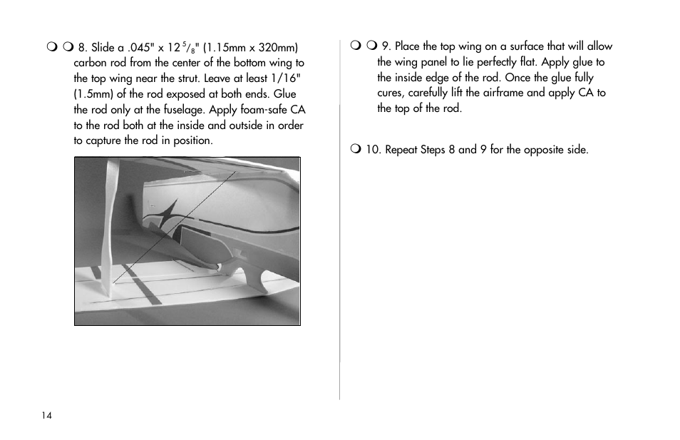 E-flite Byp Yak 3D ARF User Manual | Page 14 / 40