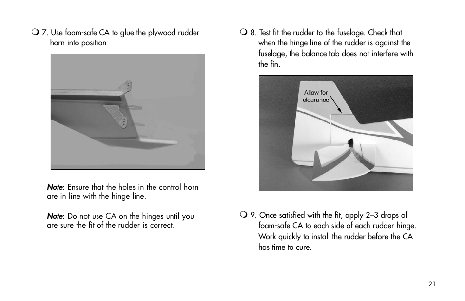 E-flite Byp Yak 3D ARF User Manual | Page 21 / 40