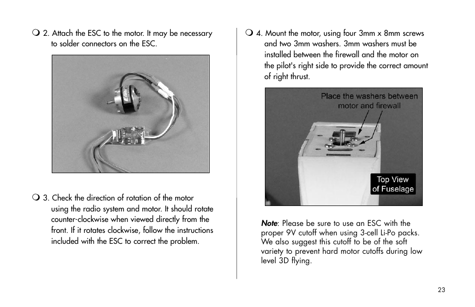 E-flite Byp Yak 3D ARF User Manual | Page 23 / 40