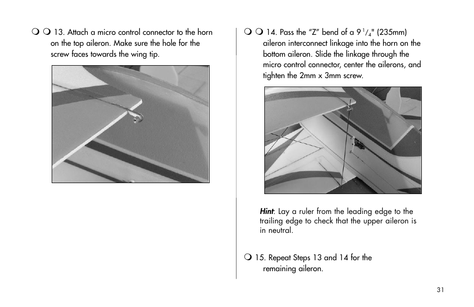 E-flite Byp Yak 3D ARF User Manual | Page 31 / 40