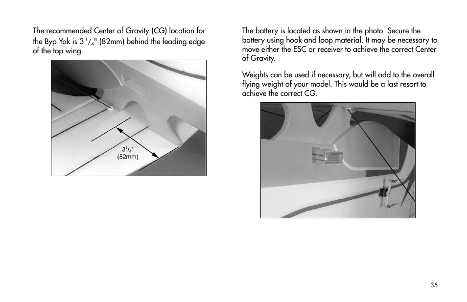 E-flite Byp Yak 3D ARF User Manual | Page 35 / 40
