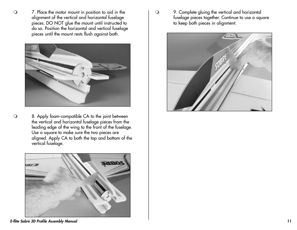 E-flite Sobre 3D Profile User Manual | Page 11 / 32